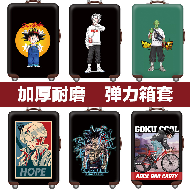 Защитный чехол для багажа, чехол для тележки, пылезащитный эластичный чехол, 18-32 дюйма, Dragon Ball, толстый, износостойкий