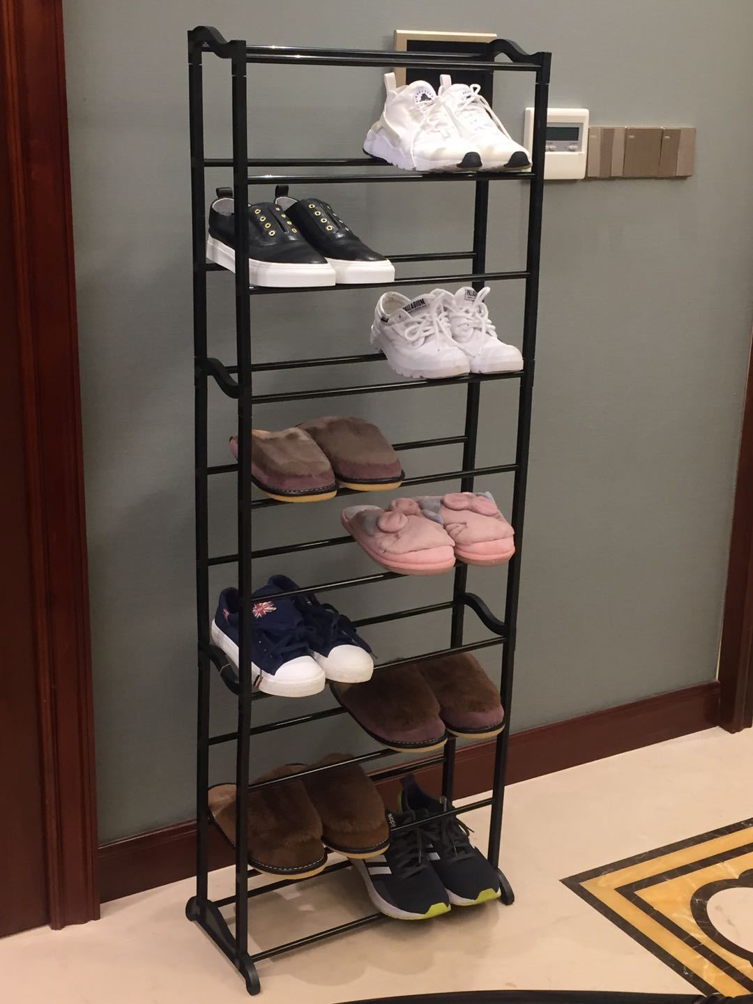 Прямые поставки многоуровневый простой дверной пластиковый шкаф для обуви домашний экономичный артефакт для хранения обуви десятиуровневый шкаф для обуви