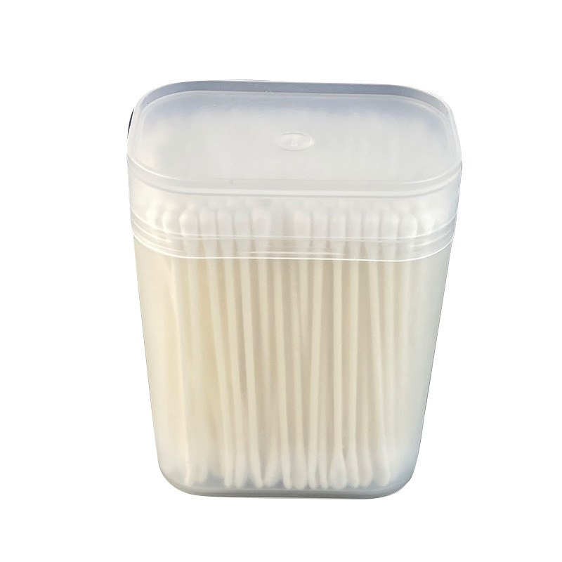 Spot Miaocai 200 Thin Shaft Paper Sticks Baby Cotton Swabs Frosted Box Ear Spoon Cotton Swab Manufacturer