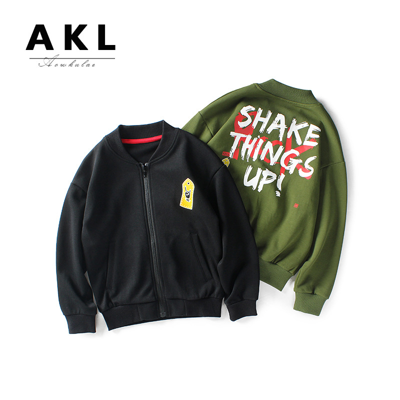 Детское пальто весна и осень корейский стиль детская одежда новая детская куртка для мальчиков модный верх для детей среднего и большого размера