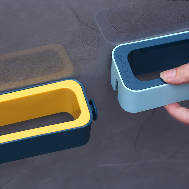 Bathroom Slipper Rack Punch-free Toilet Toilet Door Rear Draining Shoe Rack Wall-mounted Non-marking Slipper Rack