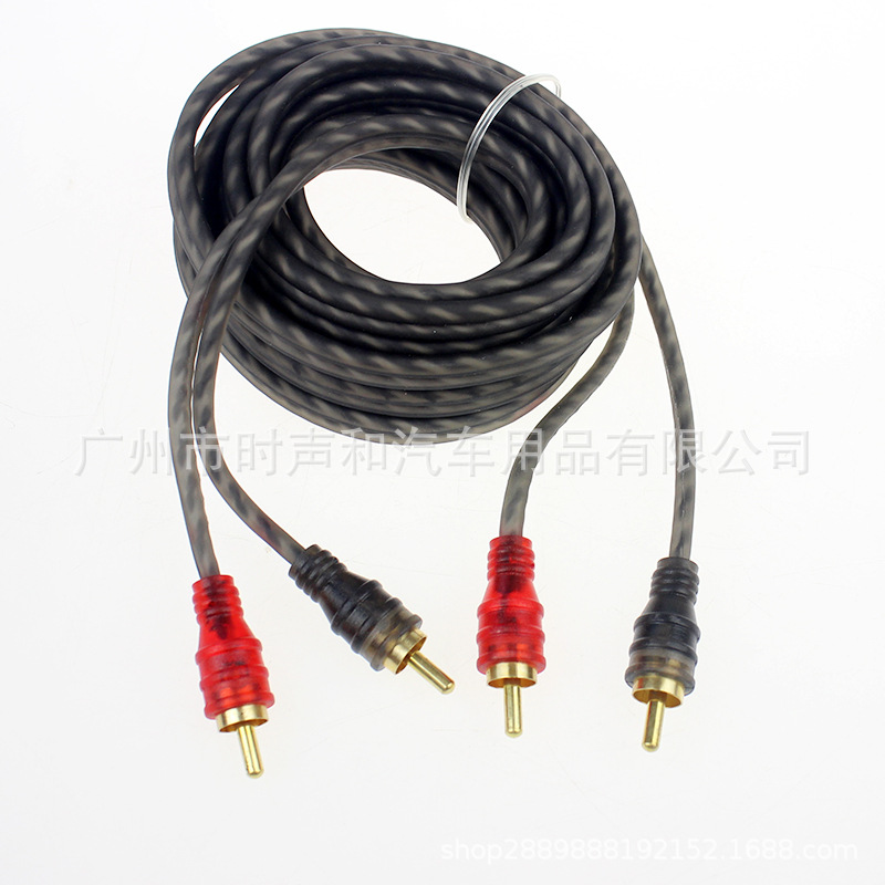 Time sound and car audio line pure copper audio signal line car audio modified audio wire 5 meters 2 meters