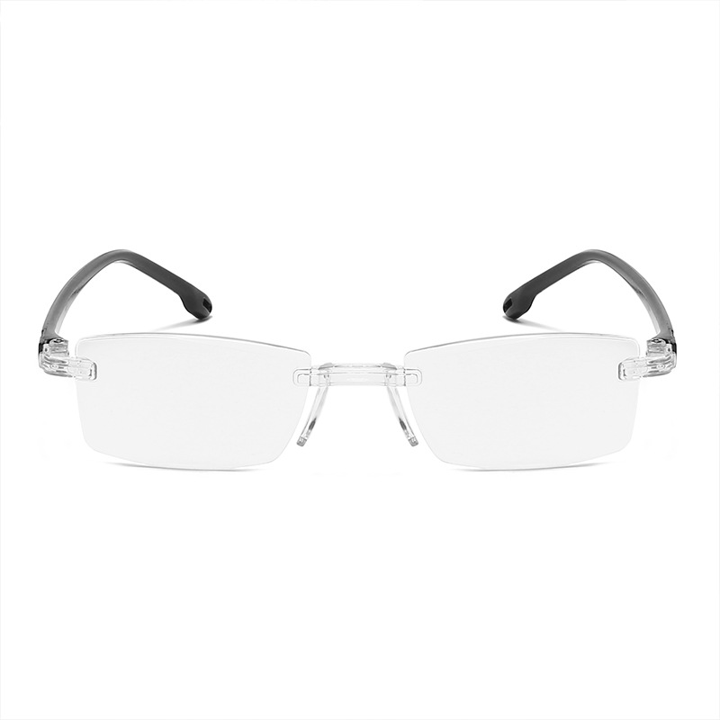 New anti-blue light Diamond trimmed reading glasses stall frameless integrated transparent high-definition reading glasses manufacturers wholesale