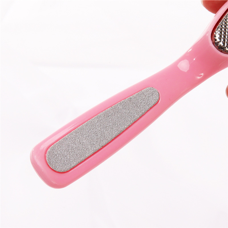 Double-headed foot rubbing stainless steel foot grinding stone foot grinding device foot pedicure file to remove dead skin brush calluses foot rubbing brush