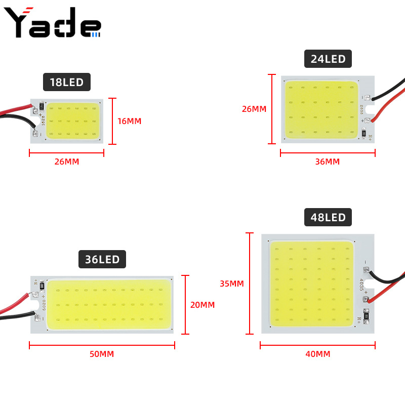Yade car COB roof light 18 24 26 48 LED reading light flat car light trunk car light