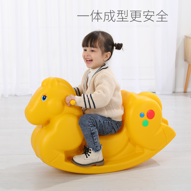 Соединенная лошадка-качалка, детская качалка для младенцев, подарок на годик, игрушка для детского сада, большая качалка-лошадка