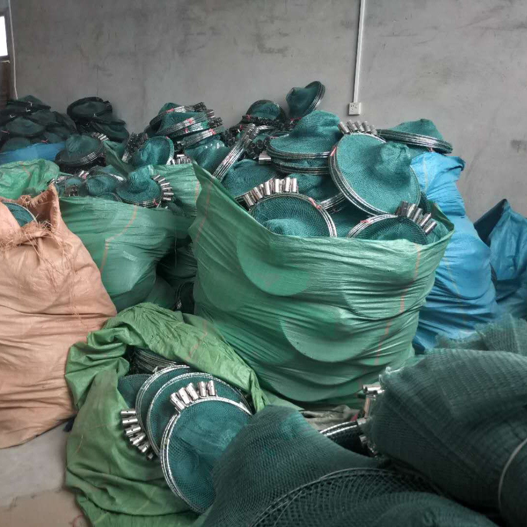 Factory Direct supply solid stainless steel braiding head mechanism braiding net fishing bag fishing net small eye braiding Net ring braiding net