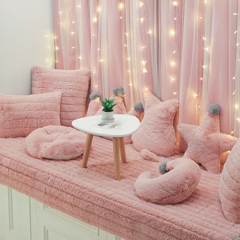 Коврик для подоконника, универсальный, четырехсезонный, популярный в интернете, стиль инстаграм, декоративная плюшевая подушка для спальни