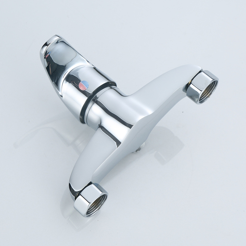 Mixing Valve Household 304 Cold and Hot Shower Valve Water Heater Stainless Steel Shower Faucet Brass Inclination Wall