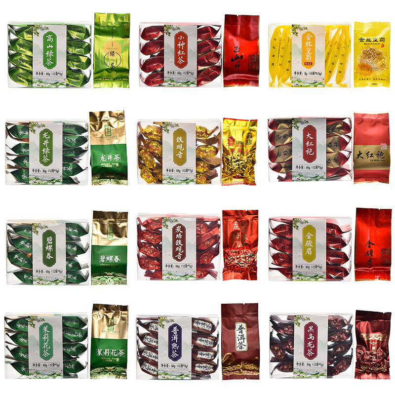 Оптовый супермаркет чай в коробках независимая упаковка Тегуаньинь зеленый черный жасминовый чай
