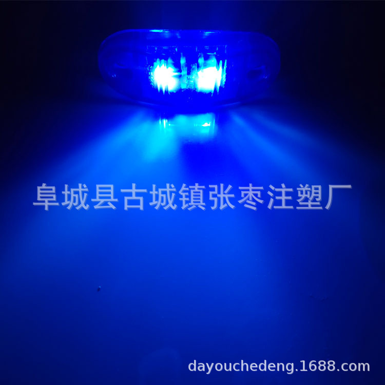 Cross-Border Piranha Side Light 12V24V Truck Side Light Trailer Signal Light 2Led Truck Warning Side Light Width Light