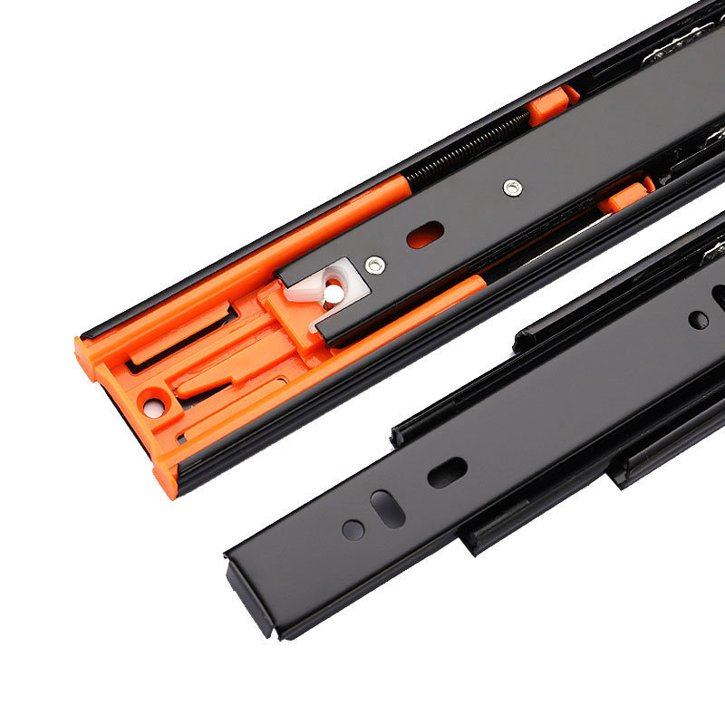 Drawer Guide Rail Damping Buffer Slide Thickeneded Silent Steel Ball Track Slide Drawer Slide Furniture Hardware Slide