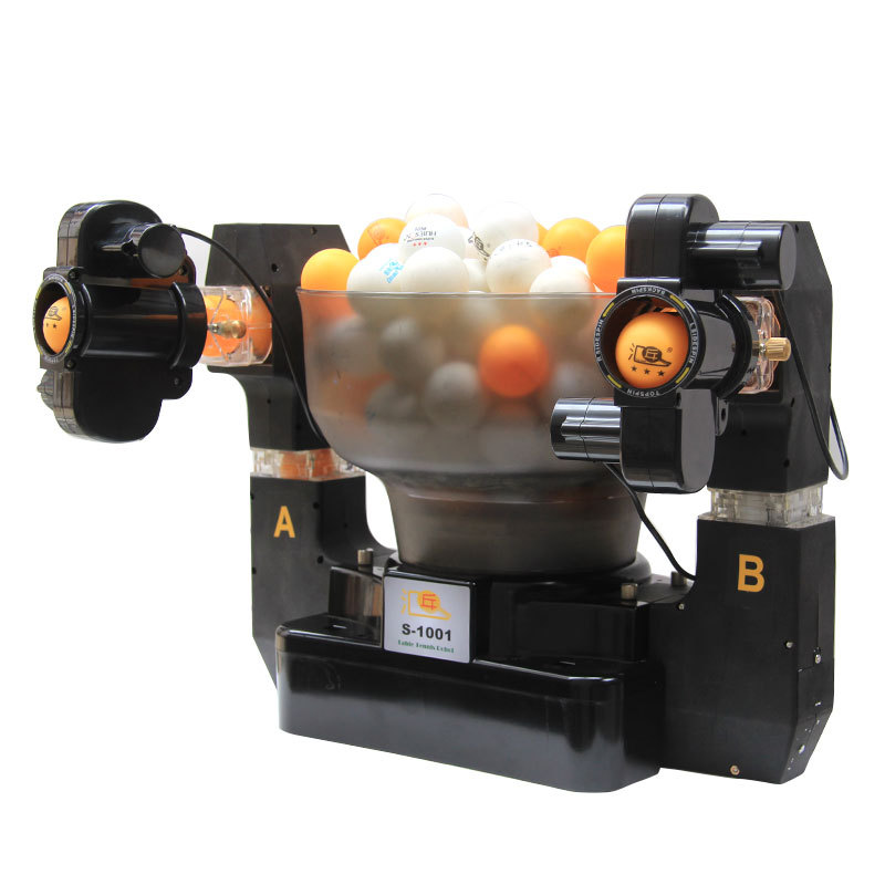 Huipong S-1001 Double Head Table Tennis Serving Machine Multi-rotation Multi-drop Automatic Serving Machine Serving Machine