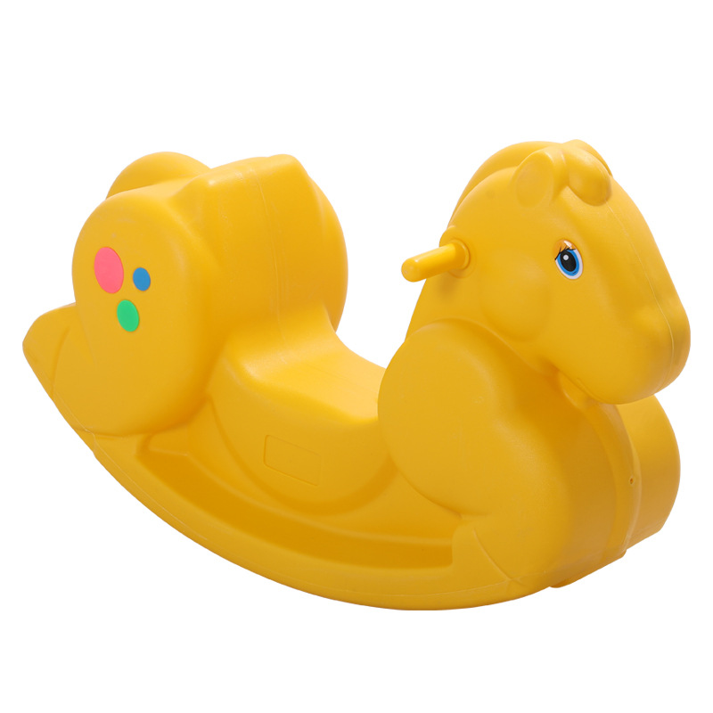 Conjoined Horse Rocking Trojan Horse Children's Baby Rocking Car Baby One-Year-Old Gift Kindergarten Toy Large Rocking Horse