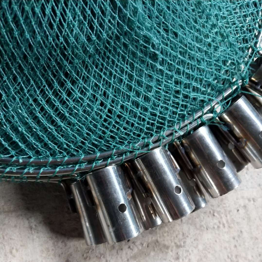 Factory Direct supply solid stainless steel braiding head mechanism braiding net fishing bag fishing net small eye braiding Net ring braiding net