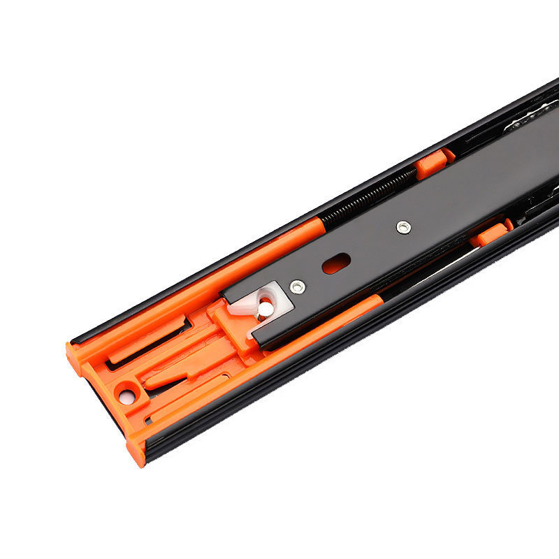 Drawer Guide Rail Damping Buffer Slide Thickeneded Silent Steel Ball Track Slide Drawer Slide Furniture Hardware Slide