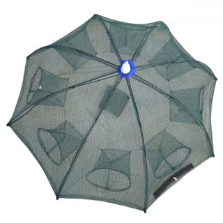 Factory wholesale fish net fish Lou folding fishing net fishing gear hand throwing net fishing gear bag umbrella type automatic fish protection fishing supplies