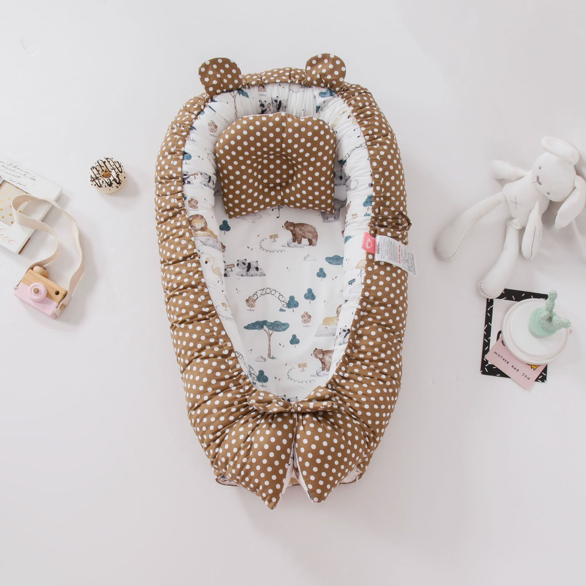 Amazon's New Style Crib-In-Bed Portable Baby Nest Foldable Bed Removable and Washable Baby Lounge Chair