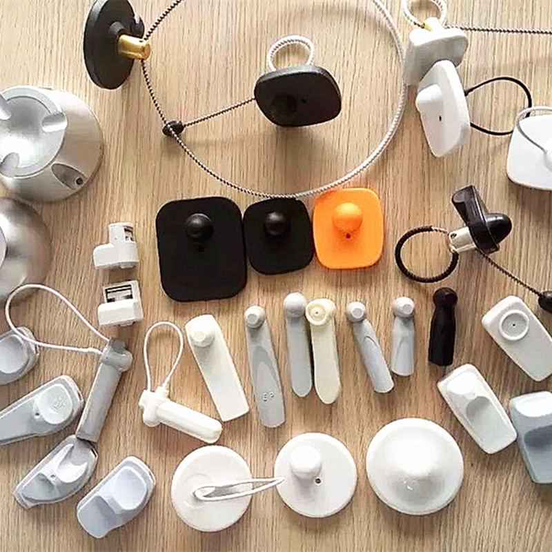 Supermarket Clothing Anti-Theft Buckle Anti-Theft Rope Small Hammer Label Hard Sound Magnetic Radio Frequency Magnetic Buckle Spot Anti-Damage