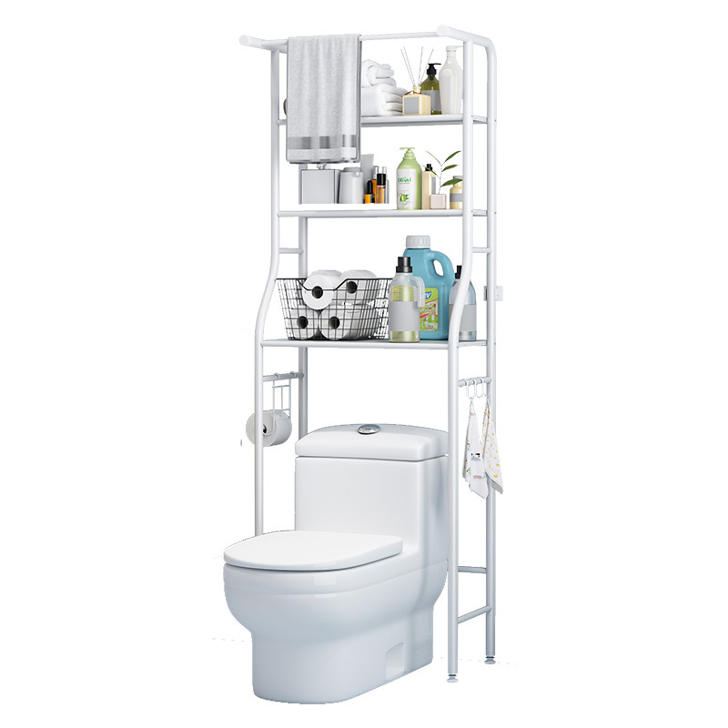 Home Bathroom Toilet Storage Rack Floor-Standing Punch-Free Toilet Washing Machine Storage Rack Toilet Storage Artifact