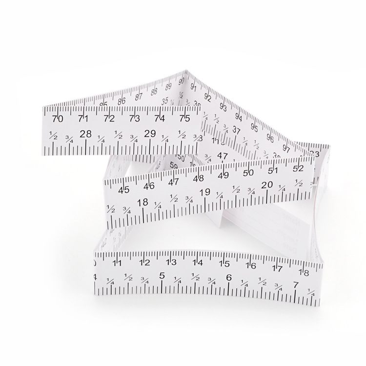 Wentai tape measure factory supplies 1.5 meters inch paper ruler spot centimeter inch scale coated paper ruler