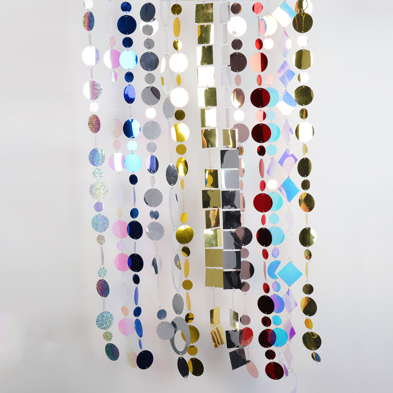 Wedding Event Festival Sequin String Wedding Sequin String Silver Decorative Sequin Curtain Decorative Sequin Curtain Sequin Curtain