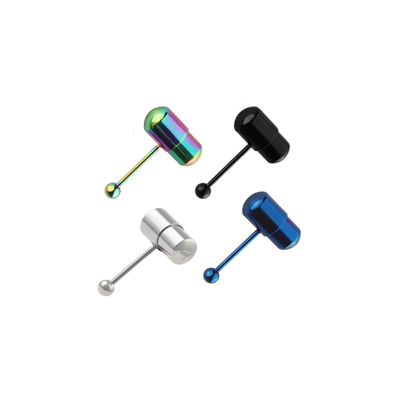 Stainless steel vibration tongue nail massage tongue nail personalized punk wind body piercing jewelry for men and women spot