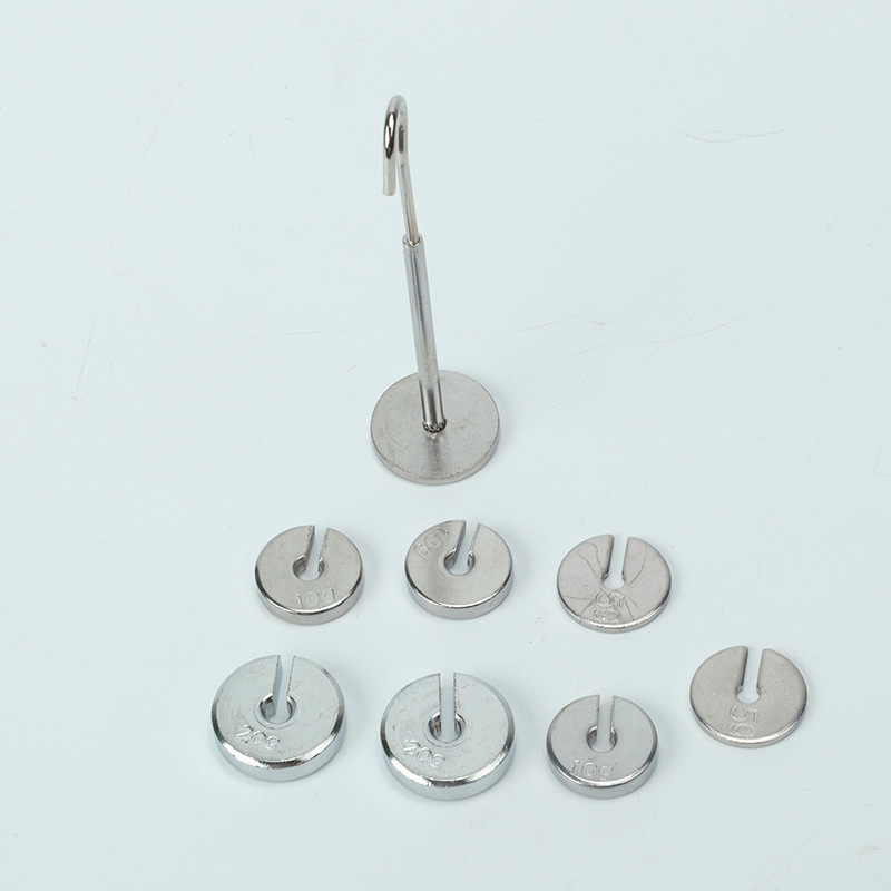 Mingrong Long Metal Weight 100g Laboratory Instrument Iron Chrome Weight Weight Weight Block Middle School Physics Experimental Equipment