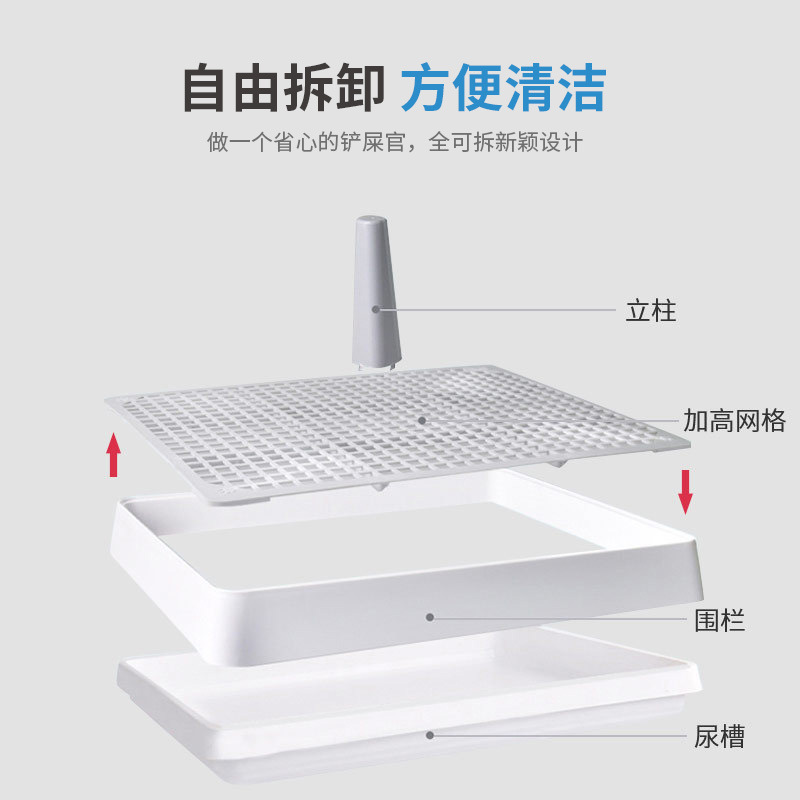 Large Flat Dog Toilet Anti-Splash Dog Urinal Potty Removable Small and Medium-Sized Dog Pet Dog Rabbit Toilet