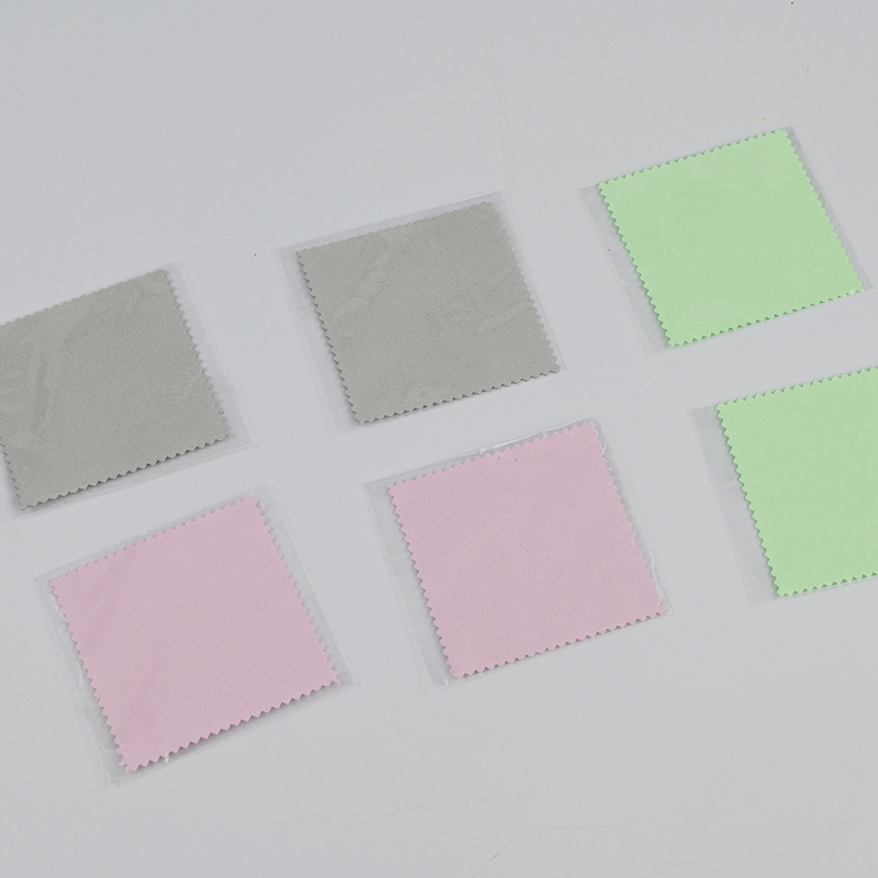 Spot double-sided fleece silver wiping cloth 8x 8 jewelry polishing maintenance cloth can be printed logo silk screen printing wiping cloth processing