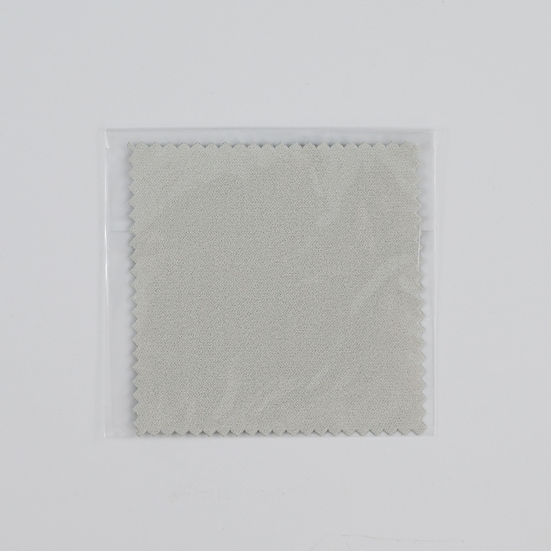 Spot double-sided fleece silver wiping cloth 8x 8 jewelry polishing maintenance cloth can be printed logo silk screen printing wiping cloth processing