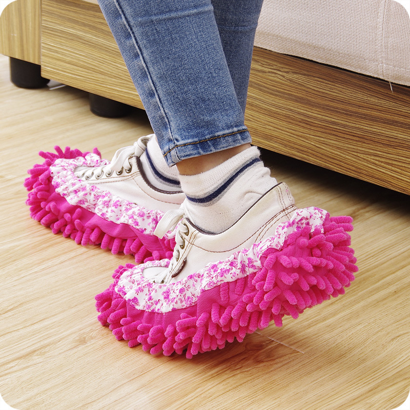 Manufacturer Chenille Lazy Mopping Slipper Cover Cleaning Floor Removable and Washable Floor Mopping Slippers Single Price