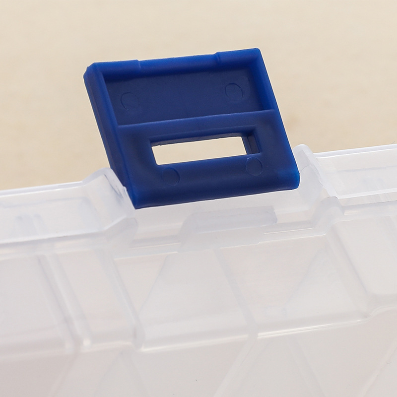 Small Rectangular 8-compartment Multi-compartment Storage Beaded Earrings Rubber Tendons Nail Art Toy Parts Classification Transparent Plastic Box
