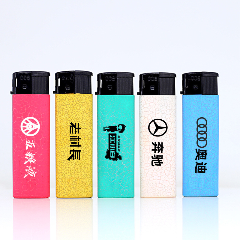 Disposable lighter custom logo printing advertising plastic 008 leather wholesale hotel lighter