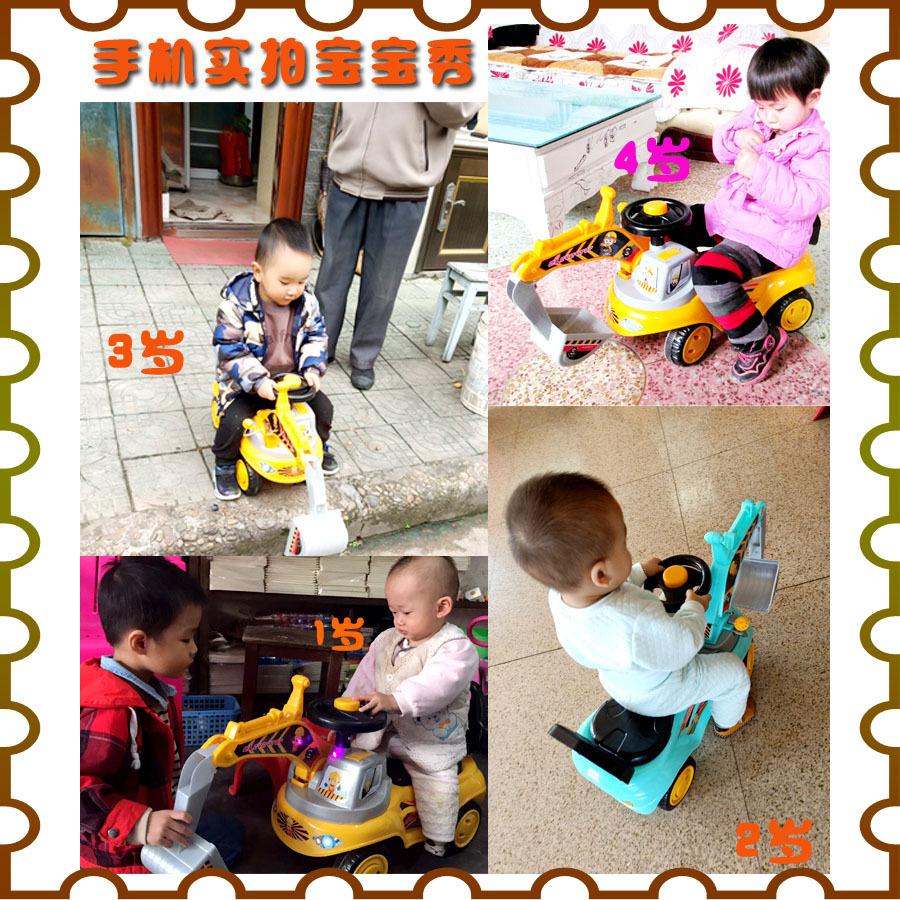 Excavator toy digger children's toy can sit excavator engineering vehicle sliding boy toy digger New