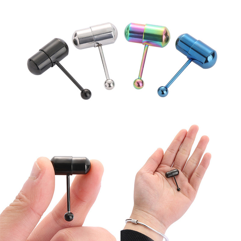 Stainless steel vibration tongue nail massage tongue nail personalized punk wind body piercing jewelry for men and women spot