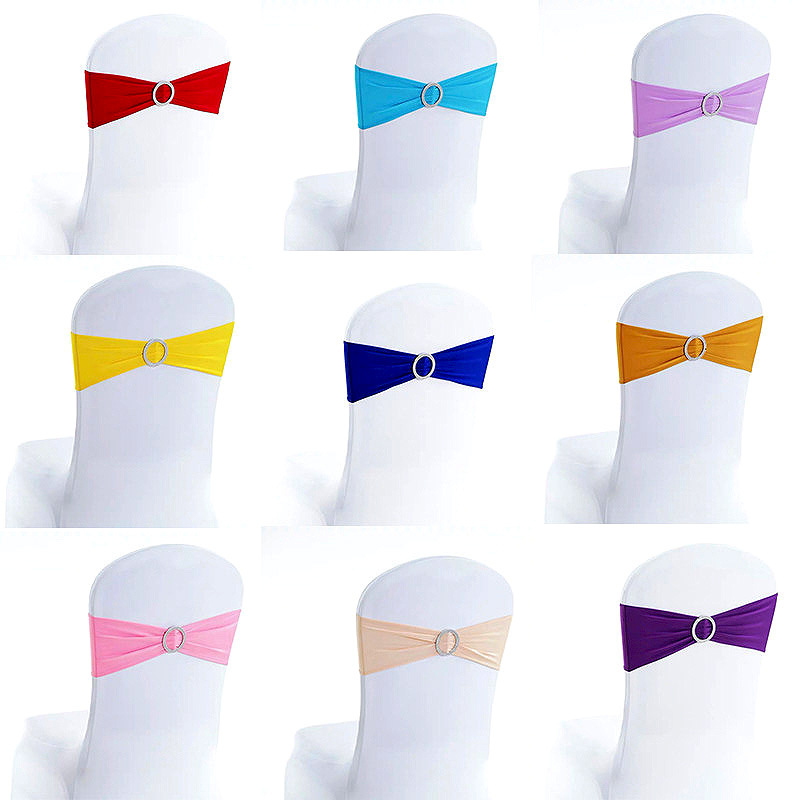 Фиолетово-синий зеленый свадебный декор для стульев, цветочная эластичная накладка на спинку стула с алмазной пряжкой, оптовая продажа