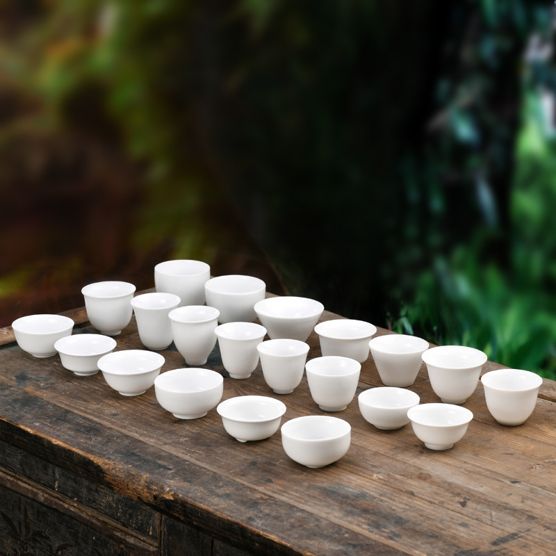 Белый фарфоровый набор для кунг-фу, чашка для чая, чашка с бамбуковой шляпой, корпоративный логотип, подарок, сувенир для мероприятия