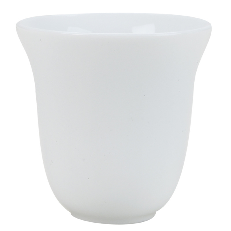 Dehua White Porcelain Kung Fu Tea Set Tea Cup Bamboo Hat Cup Company Custom Logo Gift Shop Event Souvenir