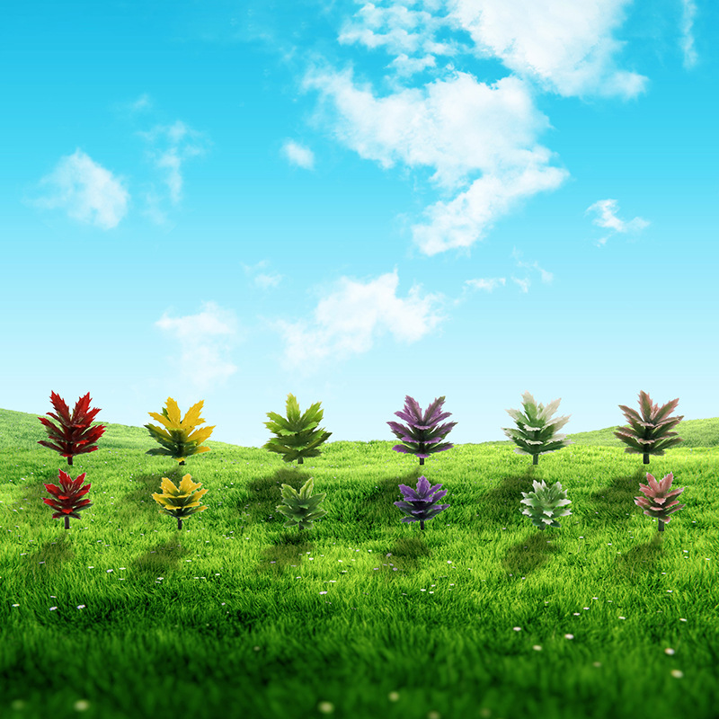 Architectural Sand Table Model DIY Handmade Materials, Simulated Plastic Flowers and Plants Ornaments, Various Wholesale Types, Thorny Leaves, Biomimetic