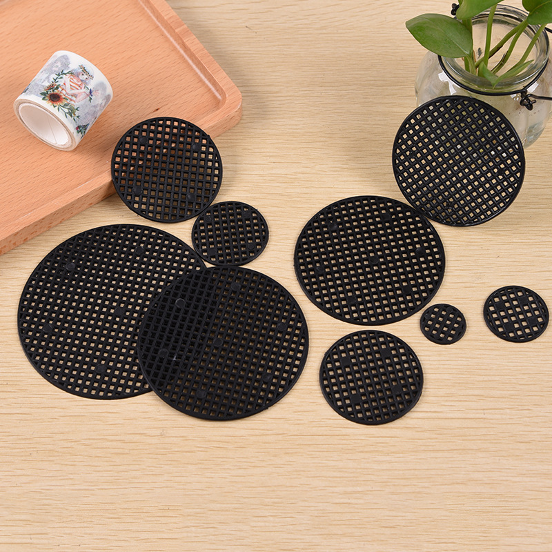 Flower pot bottom hole leak-proof soil round plastic gasket purple sand ceramic gardening colorful flower pot mat bottom insect-proof breathable mesh