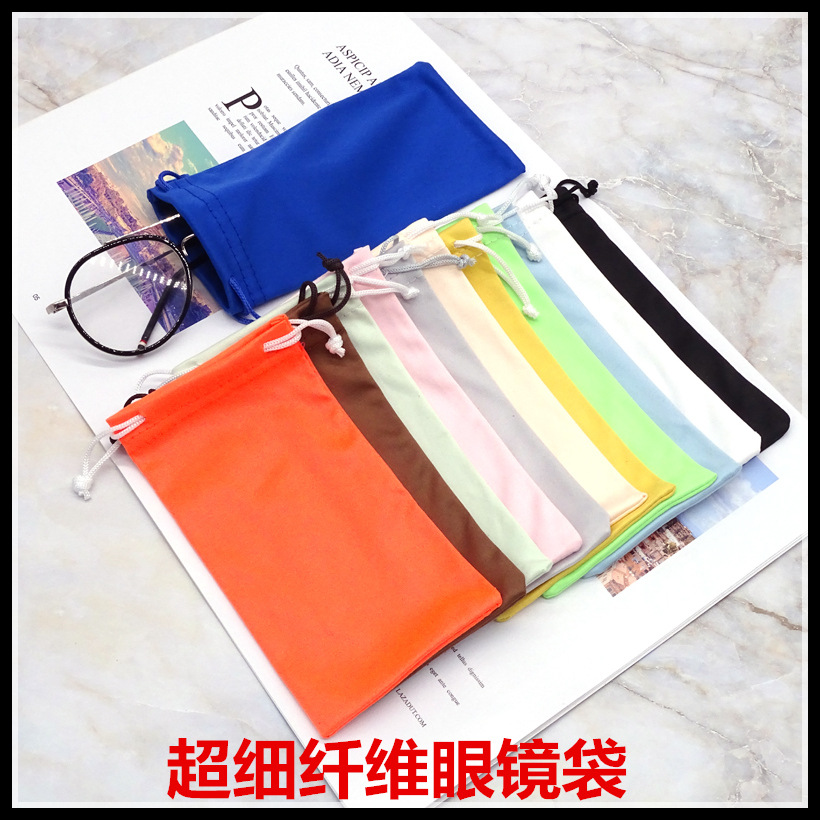 Оптовая продажа микрофибровых сумок для очков Набор сумок фланель Сумка для очков с одной иглой, двумя иглами, тремя иглами