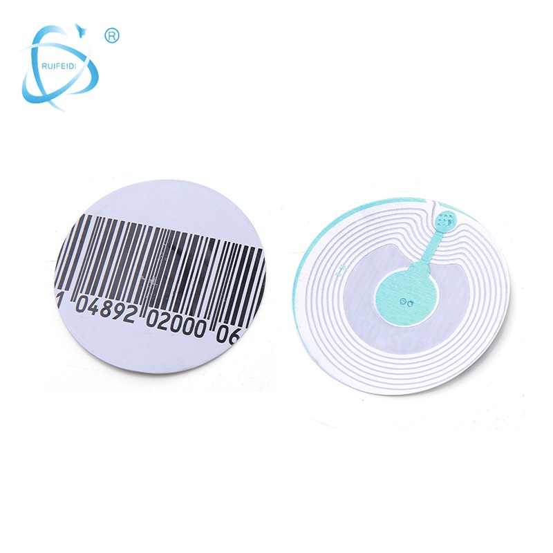 K Supermarket Anti-Theft Label Rf Radio Frequency Soft Label Cosmetics Anti-Theft Magnet Barcode Blank Label 4*4cm Copper Plate
