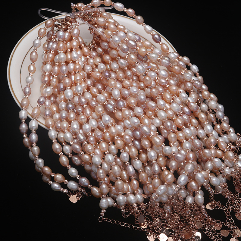 Simple Explosive Natural Freshwater Pearl Bracelet Rice-shaped Real Pearl Bracelet Women's Adjustable Small Rice Beads Bracelet Wholesale