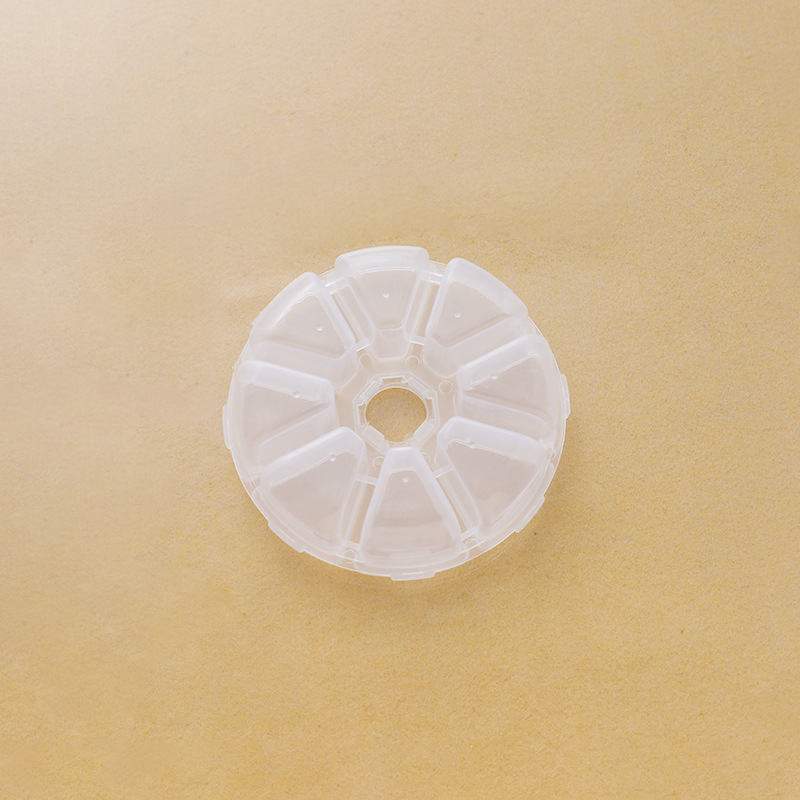 Plastic Round 8 Grid Fixed Pot Box Beaded Desktop Storage diy Nail Earrings Glass Drill Parts Jewelry Box