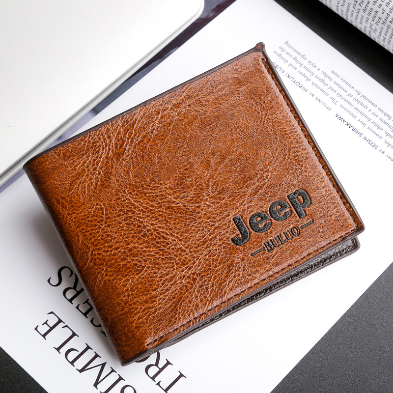 2024 Manufacturer Spot Men's Short Clip Foreign Trade Wholesale Men's Short Wallet Card Holder Coin Purse Wallet Street Stall Trend