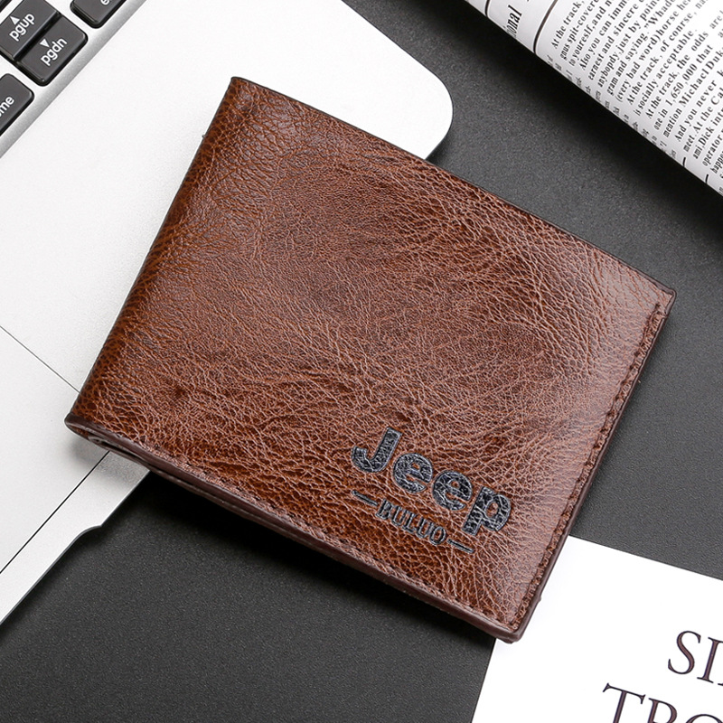 2024 Manufacturer Spot Men's Short Clip Foreign Trade Wholesale Men's Short Wallet Card Holder Coin Purse Wallet Street Stall Trend