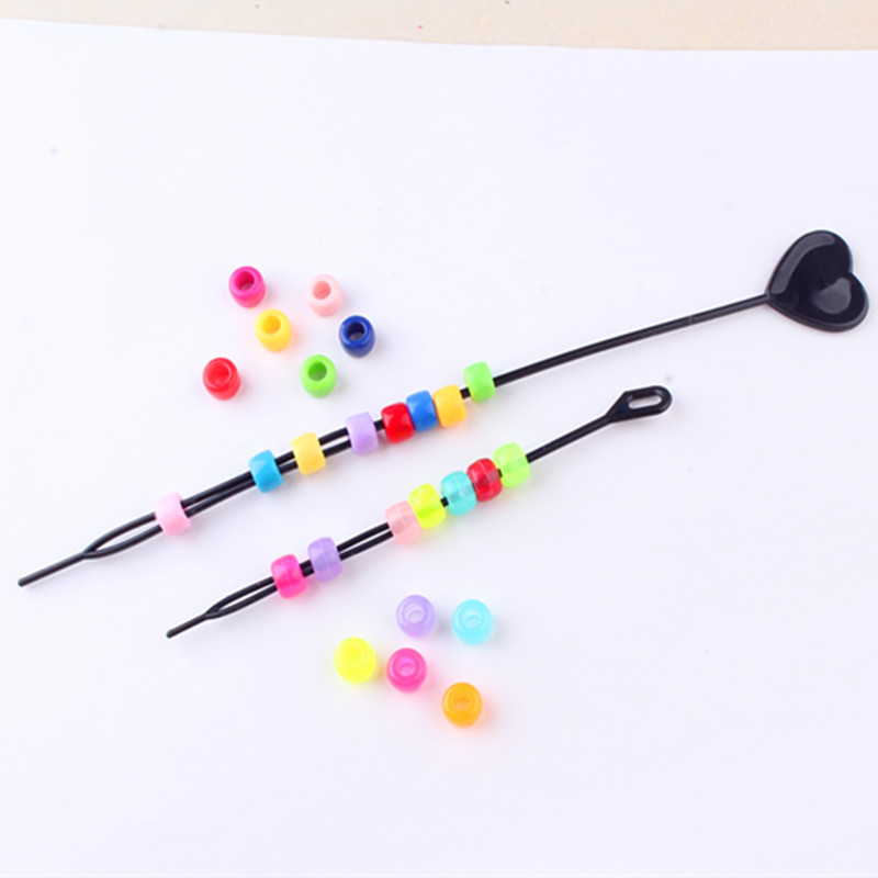 Headwear Braid Hair Wearer Beaded Tool Headwear Decoration Colorful Beaded Girl Braid Accessories Big Hole Beads