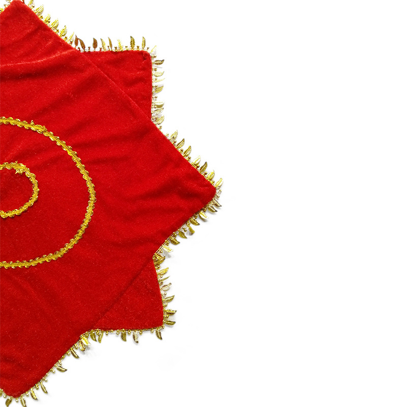 Young Children's Dance Yanger Handkerchief Flower Octagonal Scarf Children's Two-Person Dance Handkerchief Yanger Dance Props Wholesale Light