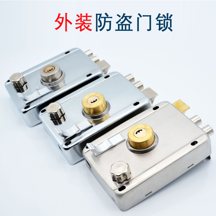 Старомодный замок против кражи для спальни, замок для арендуемого дома, замок из нержавеющей стали для железной двери, оптовая продажа универсального замка для наружной двери, полный комплект